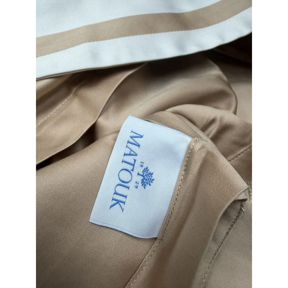 Matouk Alessandra Full/Queen Duvet + 2 Euro Shams Ambrosia/Bone NEW Sateen